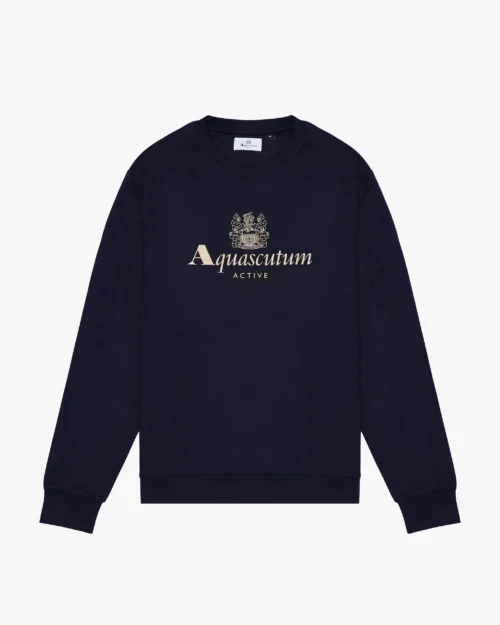 AQUASCUTUM-ACTIVE <br> Big Logo Crewneck Sweater