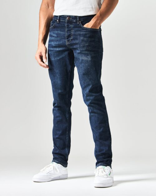 WEEKEND OFFENDER <br> 444 Tapered Fit Dark Denim Jeans - Afbeelding 4