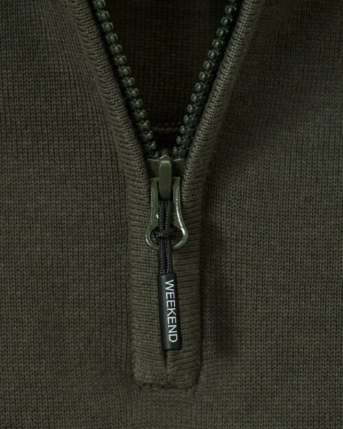 WEEKEND OFFENDER<br>Pierre Knitted Quarter Zip Sweater - Afbeelding 2